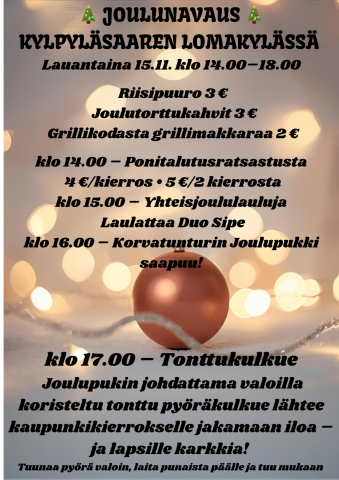 Joulunavaus Kylpyläsaaressa