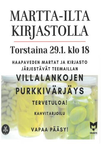 MARTTA-ILTA KIRJASTOLLA